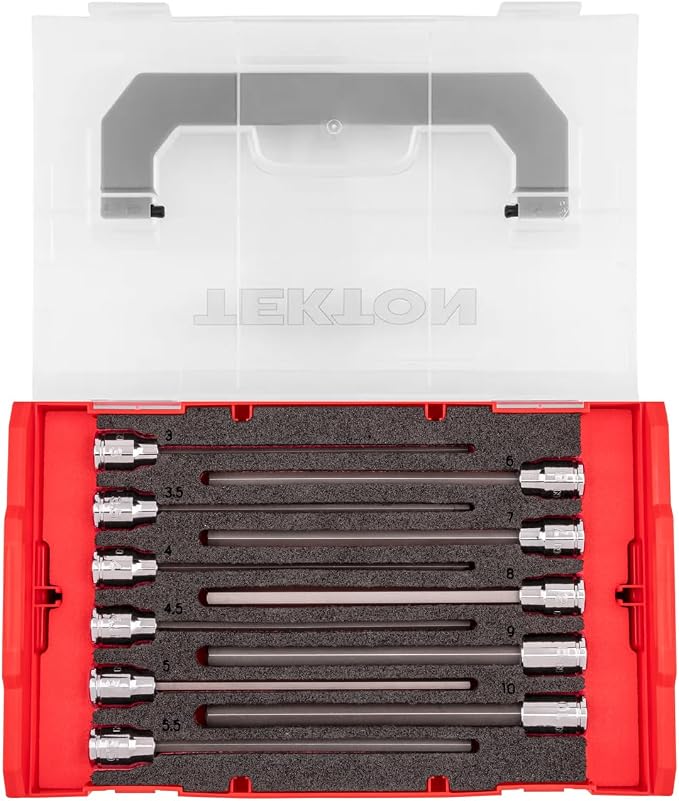 TEKTON Long Hex Bit Socket Set, 11-Piece | SHB91702