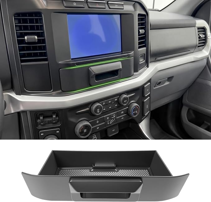 Center Console Drawer Organizer for 2023-2026 Ford F250 F350 F450 F550 Super Duty XL 8-Inch Screen Dashboard Storage Box Inserts Tray for F250-550 8" Screen Accessories