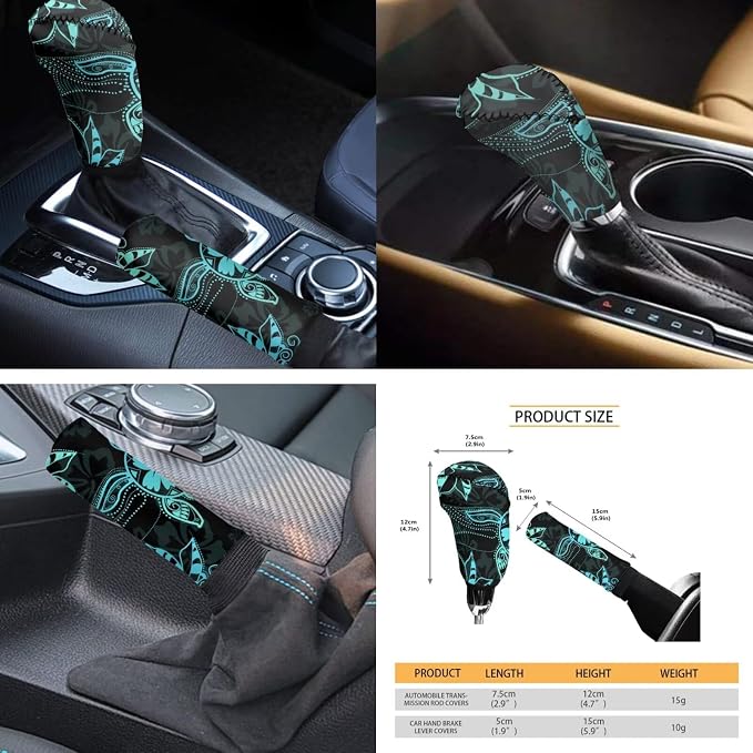 Blue Turtle 12 Pack Car Seat Covers Full Set Steering Wheel Cover Car Center Console Cover Protector Cars Seat Belt Covers Hand Brake Cover Universal Fit for Cars SUV