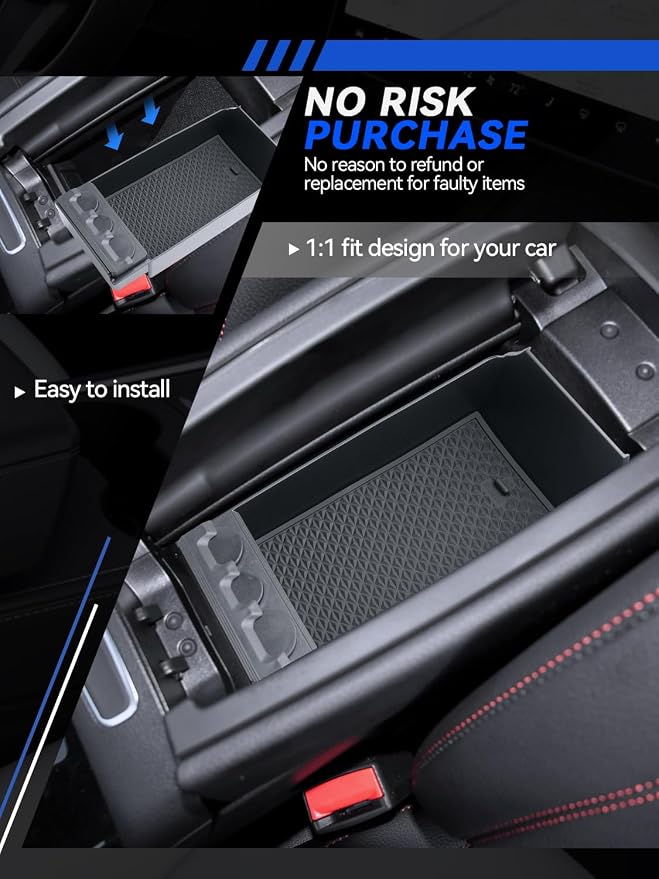 for GLA250 Center Console Organizer 2020-2026 Mercedes Benz GLA H247 & GLB250 Accessories Armrest Tray Middle Storage Box Insert Container Durable ABS Plastic