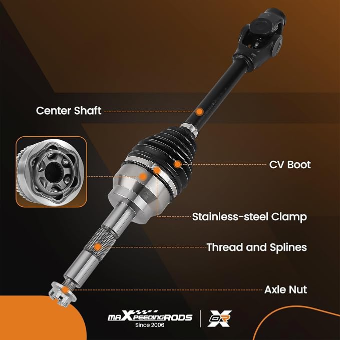 maXpeedingrods Front CV Axle Shaft Assembly for Polaris Sportsman Scrambler Sportsman Xplorer 400 500 4x4 6x6, Magnum 425 500 1995-2009 Driver & Passenger Side 1380063, 1380066