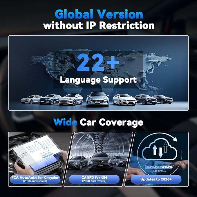 XTOOL D5S OBD2 Scanner with Touchscreen: Code Reader for Cars & Trucks with 16 Resets, Crank Sensor Relearn, Throttle Relearn, EPB, FCA, CAN FD for GM, Engine ABS SRS Transmission Car Diagnostic Tool