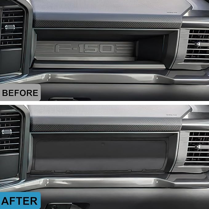 RAVOTOM Center Console Compartment Cover & Glove Box Organizer Compatible with 2022-2026 Ford F150 Accessories STX XL