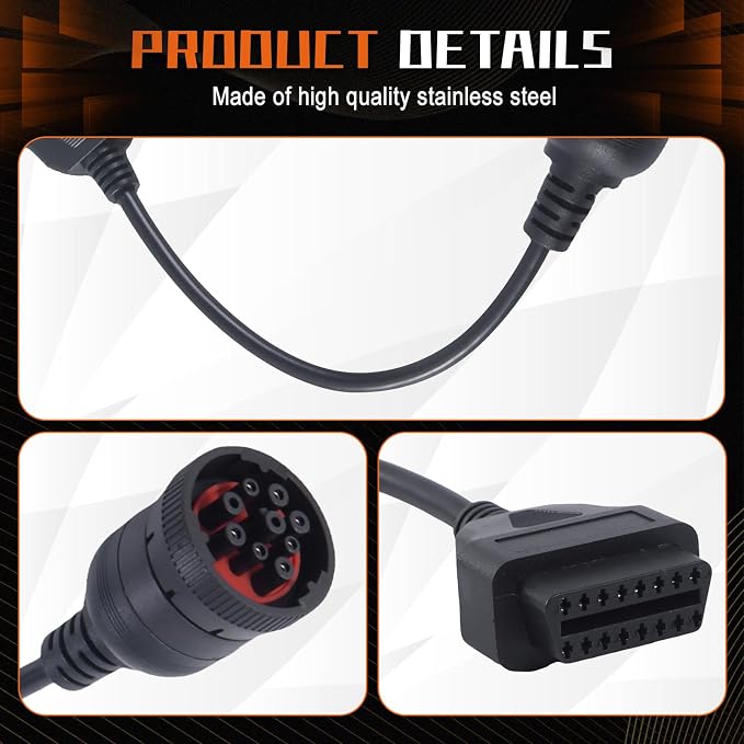 PANGOLIN 88890302 Scanner Cable 9 Pins for Volvo 88890300 Truck Diangostic Scanner Cable Truck Vehicle Spare Parts
