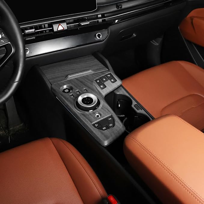 YOUTOOCAR Automatic Gear Shift Panel Covers Interior Trim Compatible with Kia Sportage 2026 Accessories (Wood Grain, with Fingerprint)