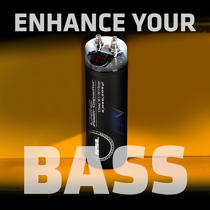 Sound Storm Laboratories C352 Car Audio Capacitor – 3.5 Farad, Energy Storage, Enhance Bass from Stereo, for Amplifier and Subwoofer, Warning Tones, LED Voltage Meter