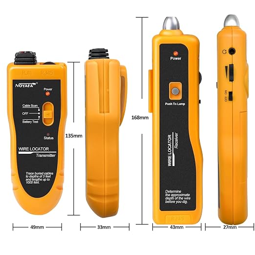 Underground Wire Locator Upgrade, RockyMars Cable Tester for Invisible Fence for Dogs, Circuit Breaker Finder, Electric Fence Wire Tracer, Wire Break Locator, etc.