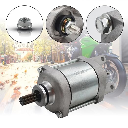 KARSEE Starter Motor 21163-0717 Compatible with Kawasaki Ninja 300 Versys-X KLE300 13-21 21163-0717