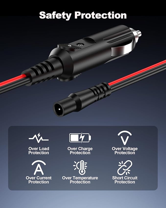 WUKUR 14V DC Car Charger for NOCO Jump Starter Compatible with NOCO GB70 GB150 GB250+ GB251+ GB500 GB500+ NOCO Boost UltraSafe Jump Starters Battery Power Supply Charger Cable
