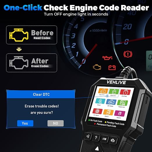 V880 OBD2 Scanner Diagnostic Tool and P40 3-70V Automotive Test Light