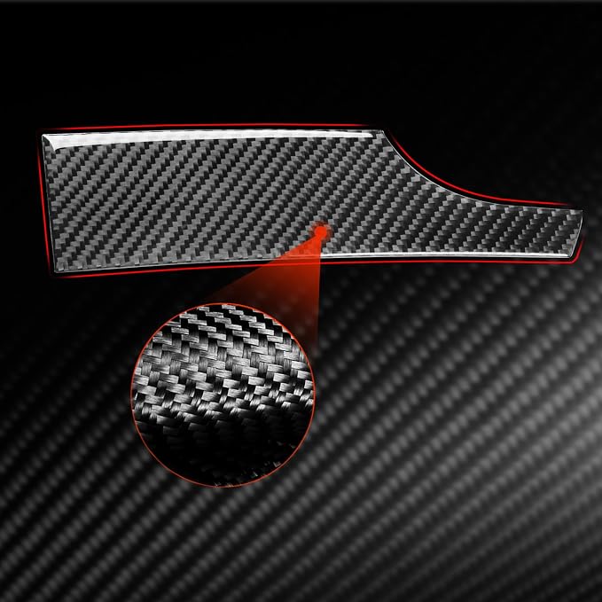 Black Soft Carbon Fiber car Interior Driver Side Decoration 1/Piece Decorative Sticker Suitable for Acura TSX 09-14 Carbon Fiber car Interior