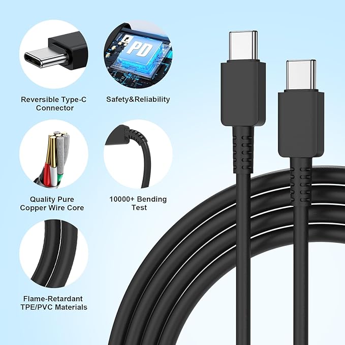 45W Super Fast Charger USBC for Samsung Galaxy S25 S24 S23 S22 S21 Ultra/Plus, 9+9FT Type C Charger Fast Charging Cable Cord& Android Block for Tab S10 S9 S8 S7,iPhone 17/16/15(Pro Max/+),iPad