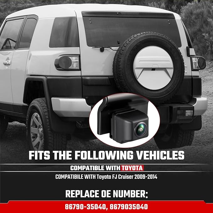 86790-35040 Backup Camera Rear View Camera Fit for Toyota FJ Cruiser 2009-2014 Parking Park Assist Camera Replaces #8679035040