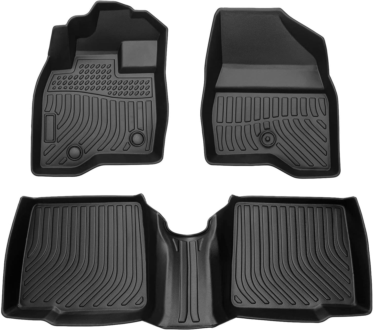 Cartist Compatible with Floor Mats Ford Explorer 2015-2019 All Weather Floor Liners 1st & 2nd Row Seat TPE Odorless High Edge Mat