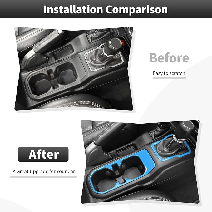 23PCS Full Set Interior Decor Trim Kits Fit for 2018-2023 Jeep Wrangler JL JLU & Gladiator JT 4Door Dashboard Cup Holder Headlight Switch Gear Shift Roof Speaker Map Light Inner Door Bowl Trim