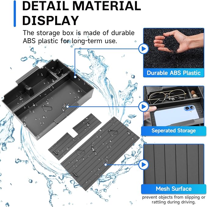 SXCY 2-Layer for 2026 Nissan Sentra Center Console Organizer Tray for 2026 Nissan Sentra Accessories Center Console Tray 2026 Sentra Armrest Console Organizer Tray