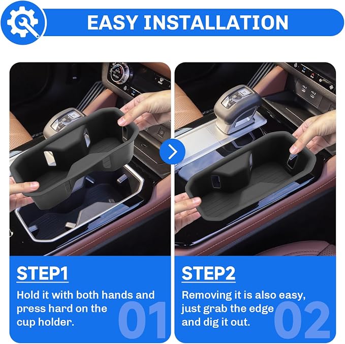 SXCY for 2025 2026 Mitsubishi Outlander Cup Holder Insert [Only for Outlander Gas] 2025 2026 Outlander Accessories TPE Cup Holder Limiter 2026 Outlander Console Drink Holder Adapter Non-Slip Stopper