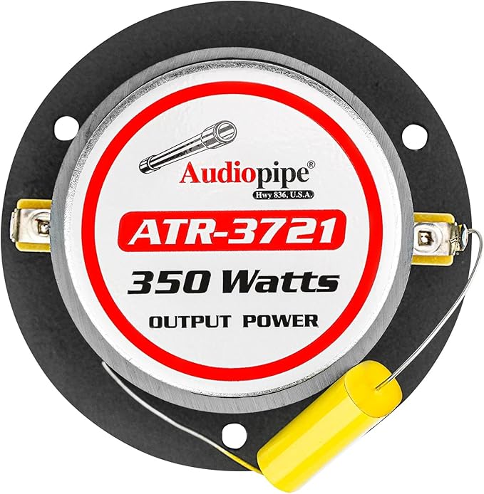 Audiopipe 2 Pair 3-3/4” Aluminum Bullet Titanium Horn Tweeters ATR-3721 350 Watts Max 4 Ohm