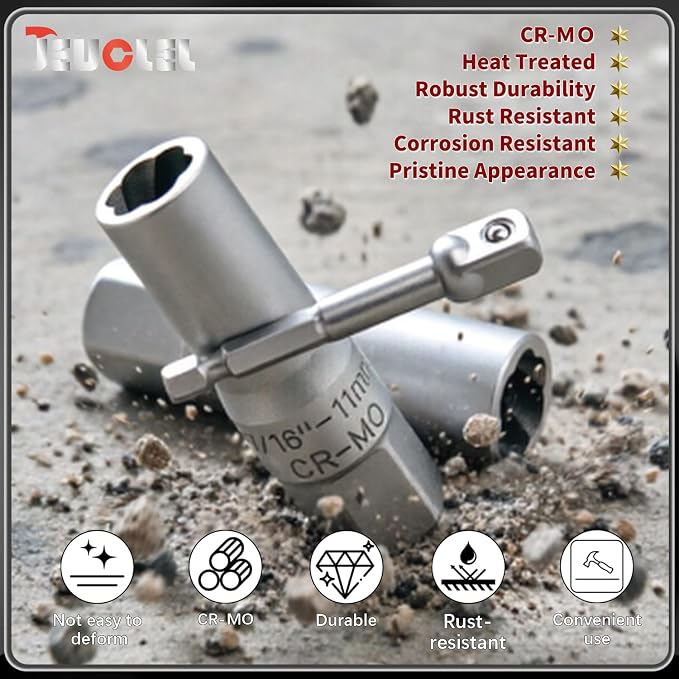 7PCS Spiral Type Deep Extractor Set, Stripped Bolt Remover Lug Nut Extractor Set, Spark Plug Easy-out Set, Lug Nut Removal Tool Set for Removing Deeply trapped and Broken Bolts, Studs.