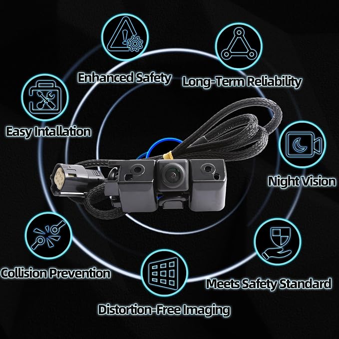 MITZONE Rear View Backup Camera for Car Compatible with 2014 2015 Chevy Cheyenne Silverado GMC Sierra 1500 2500 3500 Truck Pickup Parking Asist Camera 1080P HD 170° Wide-Angle 23306741 22803702