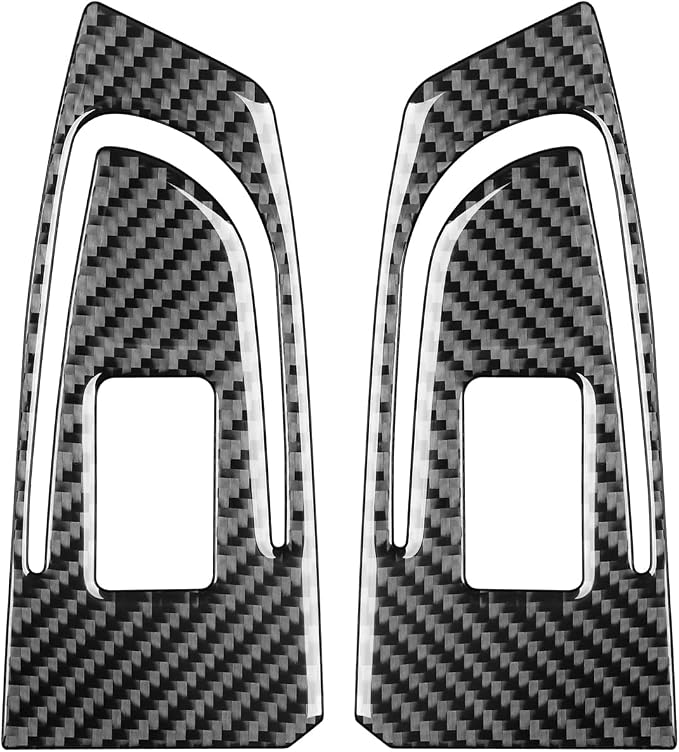Black Soft Carbon Fiber car Interior Rear Window 2/Piece Decorative Sticker Suitable for Acura TSX 09-14 Carbon Fiber car Interior