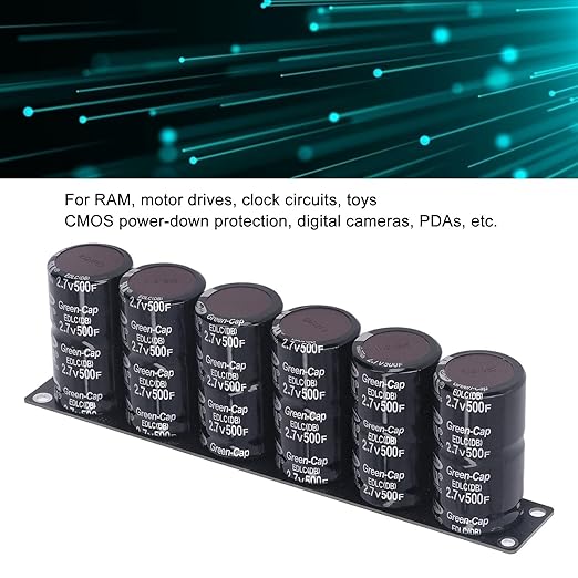 6 in Super Capacitor Set 1 2.7V500F Super Capacitor Capacitor Energy Storage Components 16V 83F for Electronic Devices