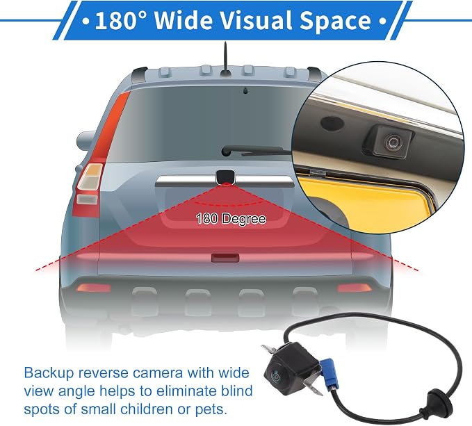1 Pcs Rear View Camera for Tesla Model S 85D Dual Motor 2012-2018 License Plate Park Assist Camera Backup Reverse Camera