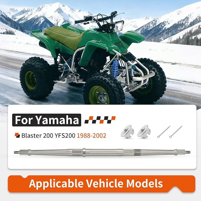 Rear Wheel Axle & Nut For Yamaha Blaster 200 YFS200 1988-2002 2XJ-25381-00-00