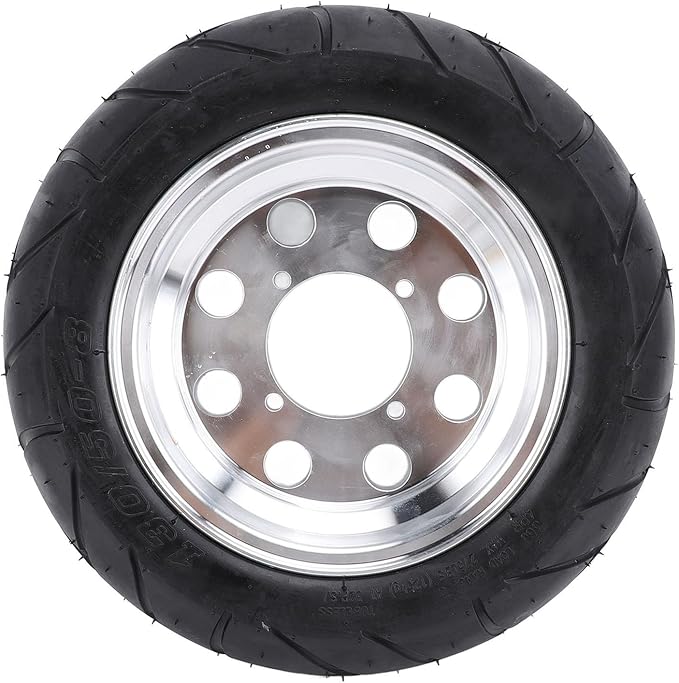 Tbest 130 50 8 Rear Tire Puncture Tubeless Vacuum Tyre with Hub for Monkey Bike Z50R Electric Scooter Inch Wheels Aluminum Alloy Rubber Brass
