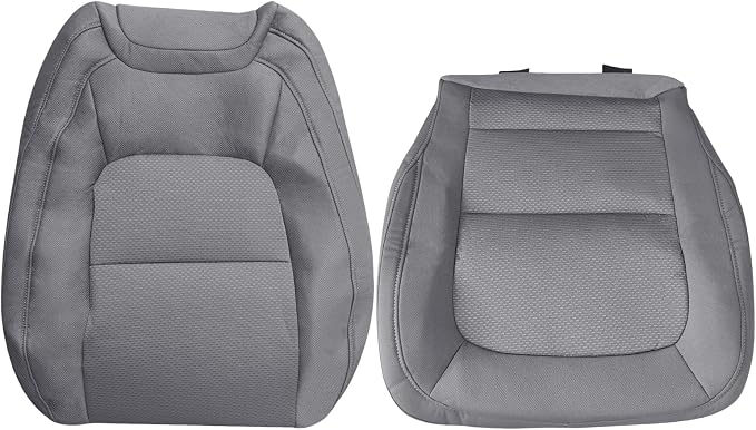 Driver Bottom & Top Back Cloth Dark Ash Gray Seat Cover, Driver Side Seat Cover Fit for 2015-2022 Chevy Colorado LT/GMC Canyon SLT