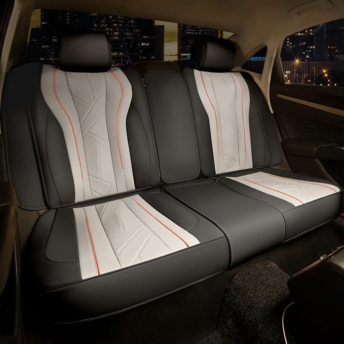 Touring Series Leatherette Full Set Seat Covers Universal for Cars Trucks SUV, Grey, CA-SC-Touring-Full-GY