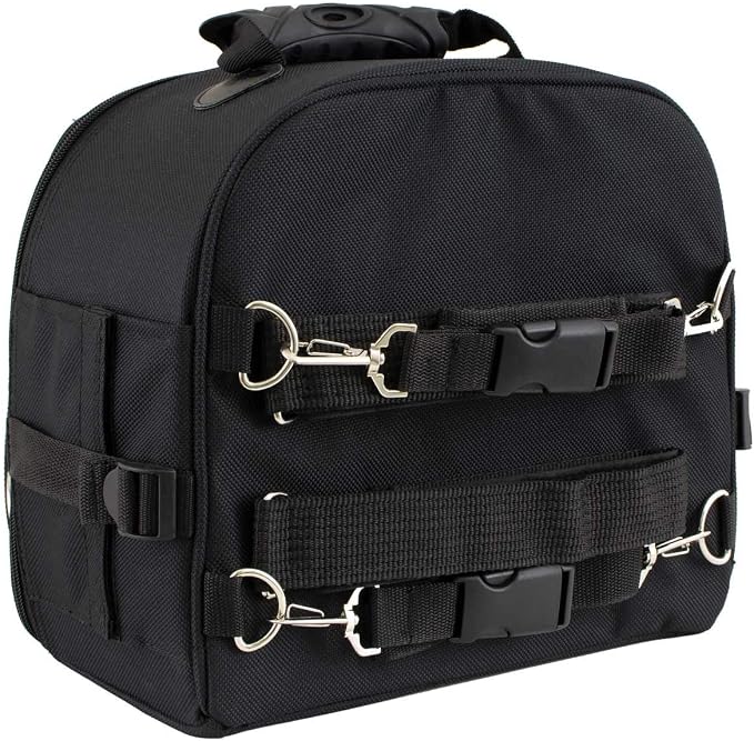 Milwaukee Leather MP8190 Small Black 'Sporty' Motorcycle Textile and PVC Sissy Bar Rack Bag - Small
