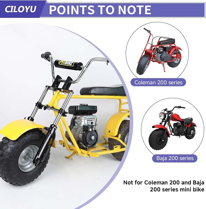 Mini Bike Front Forks Suspension Kit Compatible with Coleman CT100U Baja DB30 Monster Moto MMB80 MMB105 Motovox MBX10 MBX11 GMB100 TrailMaster Storm 200 Minibike Parts with 7/8 Handlebar Risers