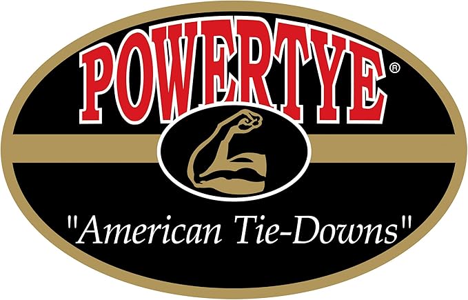 PowerTye - 2 inch x 10ft Long Retractable Ratchet Tie Down Strap with E-Track Clips - Self-Retracting Ratchet, 800 lb W.L.L., Ideal for Cargo, ATV, Golf Carts, Includes Storage Bag, Orange (Pair)