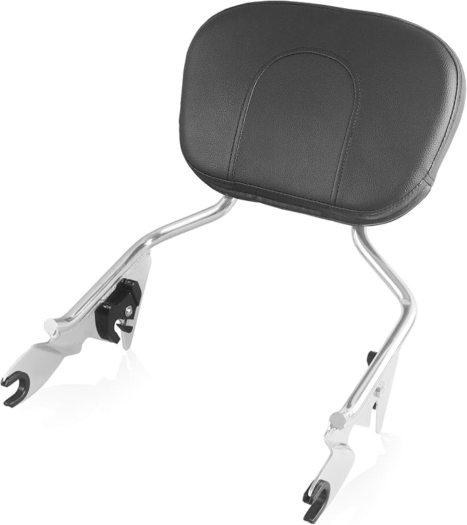 Motorcycle Quick-Release Detachable Backrest Sissy Bar Fit For Harley Touring Street Glide Road Glide Road King Electra Glide 2009-2025 (Chrome)