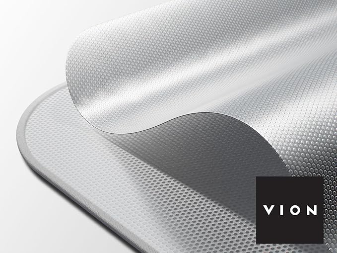 VION Tesla Model Y Roof Sunshade (2026–2025 New Model Y) – Full Blackout (No Light Transmission), Cooler Cabin, Dual-Layer Fabric with Graphene-Enhanced UV Coating, No Sagging – Gray