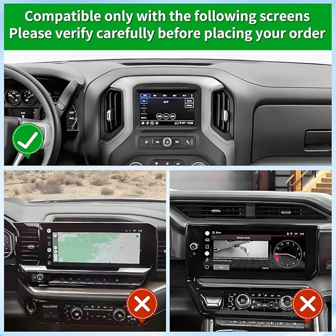 Car Phone Holder Center Console Organizer For Chevrolet Silverado 1500 2019-2026，2500HD 3500HD 2020-2026，GMC Sierra 1500 2019-2026【7" 8" Screen】Auto Accessories Interior Decoration Cell Mount case