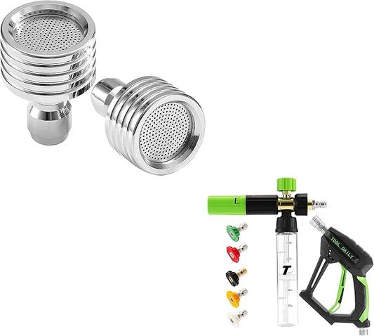 Tool Daily Pressure Washer Nozzle Tips for Soft Wash, Pressure Washer Short Gun with Mini Foam Cannon