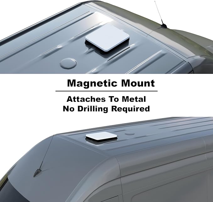 Starlink Mount Ultra-Durable Kit for Campers, RVs, UTVs, Trucks, & Cars | USA Made | Interior and Exterior Vehicle Installation | Hardtop Complete Coverage (Add Car Charger, Mount + Magnets)