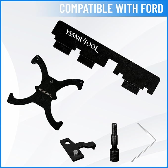 13PC Engine Camshaft Timing Locking Tool Kit Flywheel Locking Tool 303-393, Compatible with Ford 1.5 1.6 Focus Fiesta Mazada Fusion VCT Ecoboost, Volvo 1.5T 1.6T 2.0T Jaguar Land Rover Evoque 2.0T