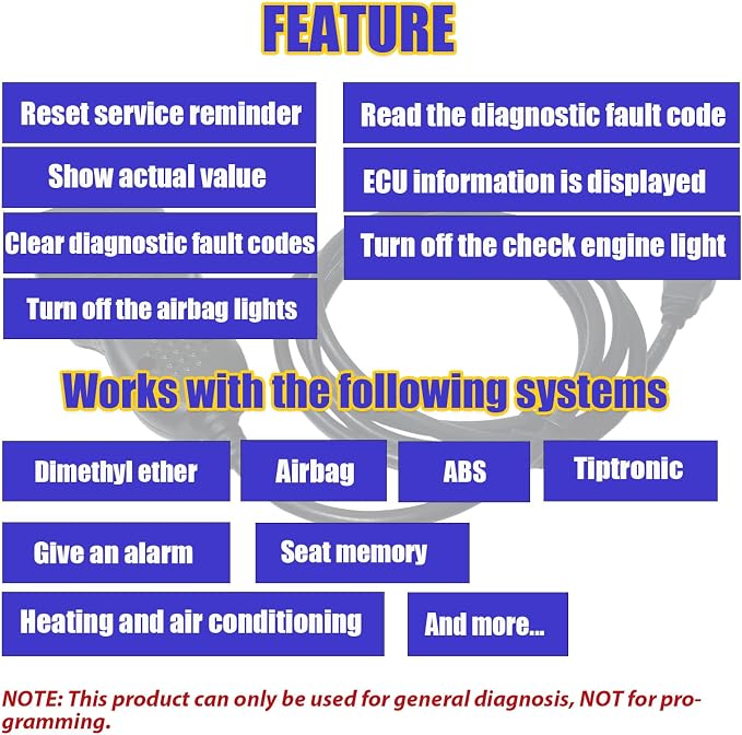 OBD2 ECU Scanner Tool for Porsche Piwis Diagnostic Cable,Support Most of for Porsche 911/Cayenne/Box-ster Vehicle from 1996-2007 Models,Work with Windows XP Durametric V3.0.15.0 Software