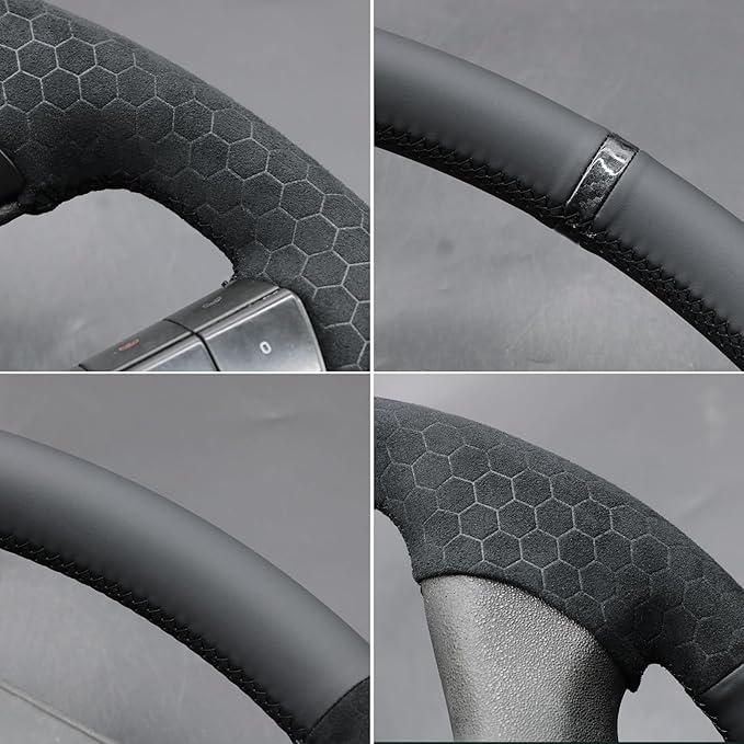 MEWANT Hand Sewn Steering Wheel Cover Wrap for Volvo VNL VNR FM FH 2017-2025 Steering Wheel Accessories for Volvo FM