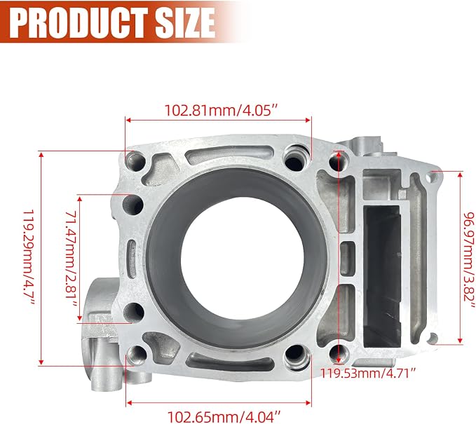 92mm Bore Cylinder Piston Ring Gasket Top End Rebuild Kit Compatible with Polaris Ranger Sportsman Scrambler 500 1996-2012 3087221 3085526 3085634