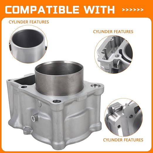 Cylinder Piston Gasket Top End Kit 84.5mm Compatible with Yamaha Kodiak 400 2007-2008 Grizzly 400 YFM 400 2000-2006 After-Market Parts