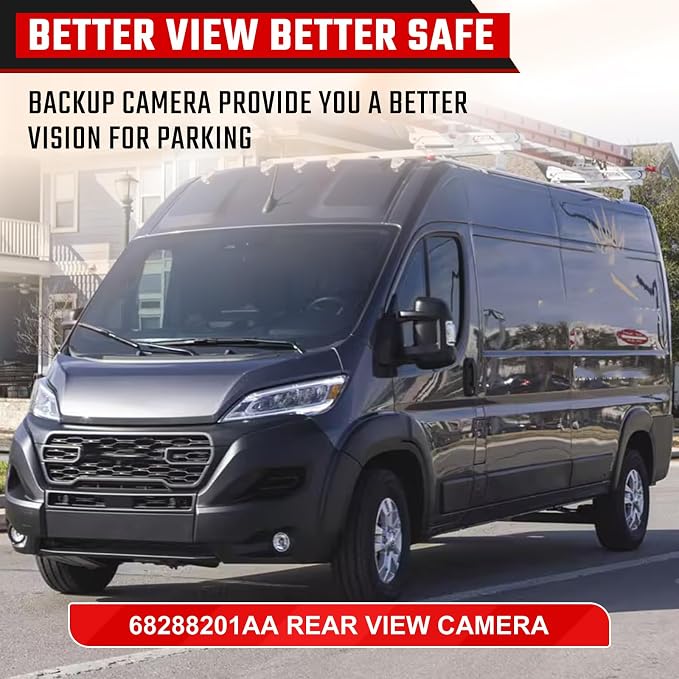 Backup Camera Rear View Camera,Fit for Ram ProMaster 1500 2500 3500 2014-2020 Parking Park Assist Camera Replaces #6MJ97ZZZAA