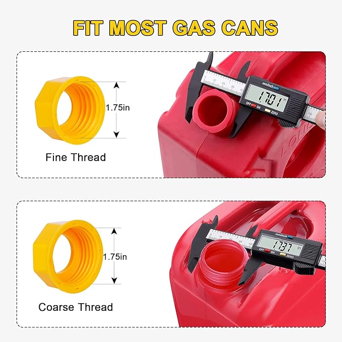 Godboy (7 Kit-Yellow Gas Can Spout Replacement, Gas Can Nozzle, Flexible Pour Nozzle Suitable for Most 1/2/5/10 Gal Oil Cans, Fuel Can Spout Replacement