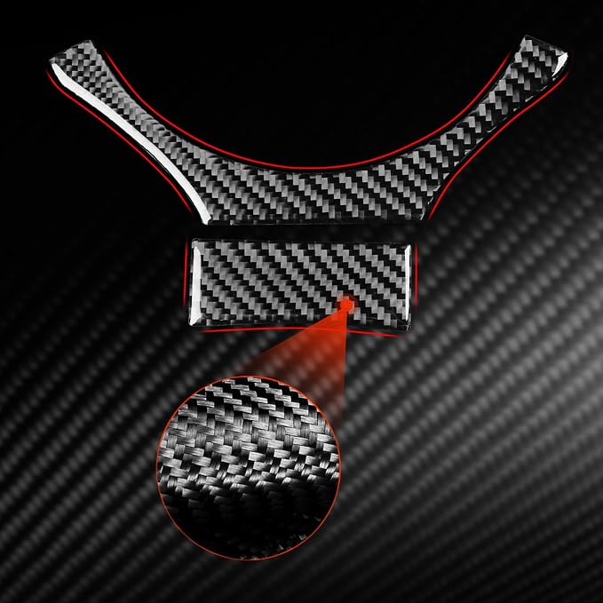 Soft Carbon Fiber Car Interior Steering Wheel Trim 2/Piece Decorative Sticker for Lexus RC300 350 200T 15-24 IS250 13-20 Carbon Fiber Interior Accessories