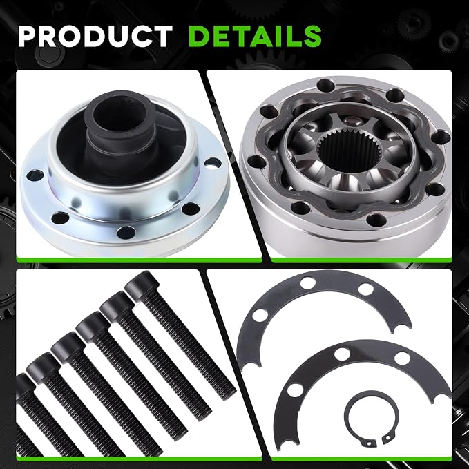 1744014 CV Joint Kit Compatible with Jeep 2007-2018 Wrangler 2-door and 4-door, JK Wrangler (2-door), JKU Wrangler Unlimited (4-door)