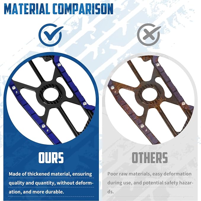 Motorcycle Driver Floorboards Front Footboards Pedal Offroad Rider Foot Pegs Fit for Harley Touring Road King Road Glide Electra Glide Street Glide Softail Dyna (Blue Edge)