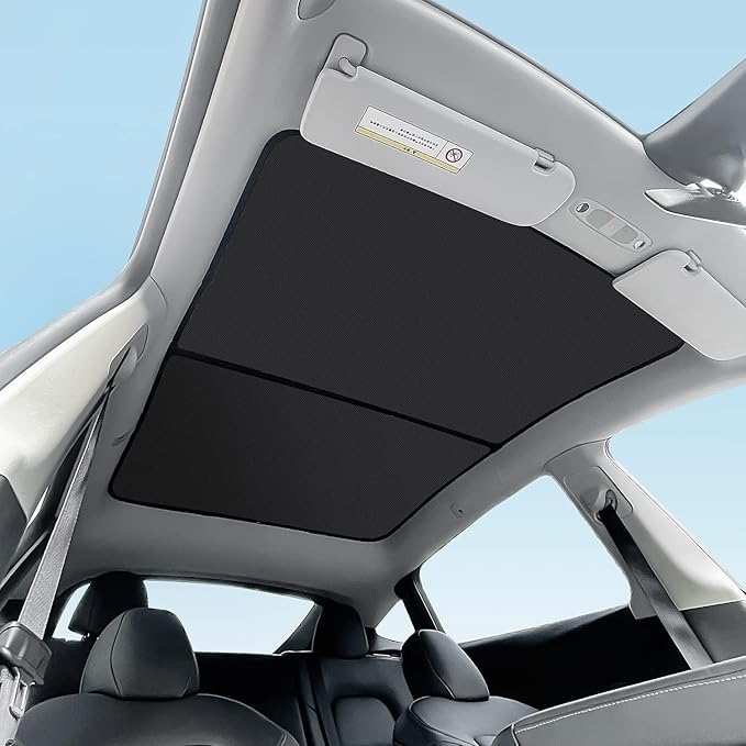 Tesla Model Y Sunshade Roof Never Sag UV Rays Protection Sun Shade for Tesla Model Y Heat Blocking Shades 2017-2024